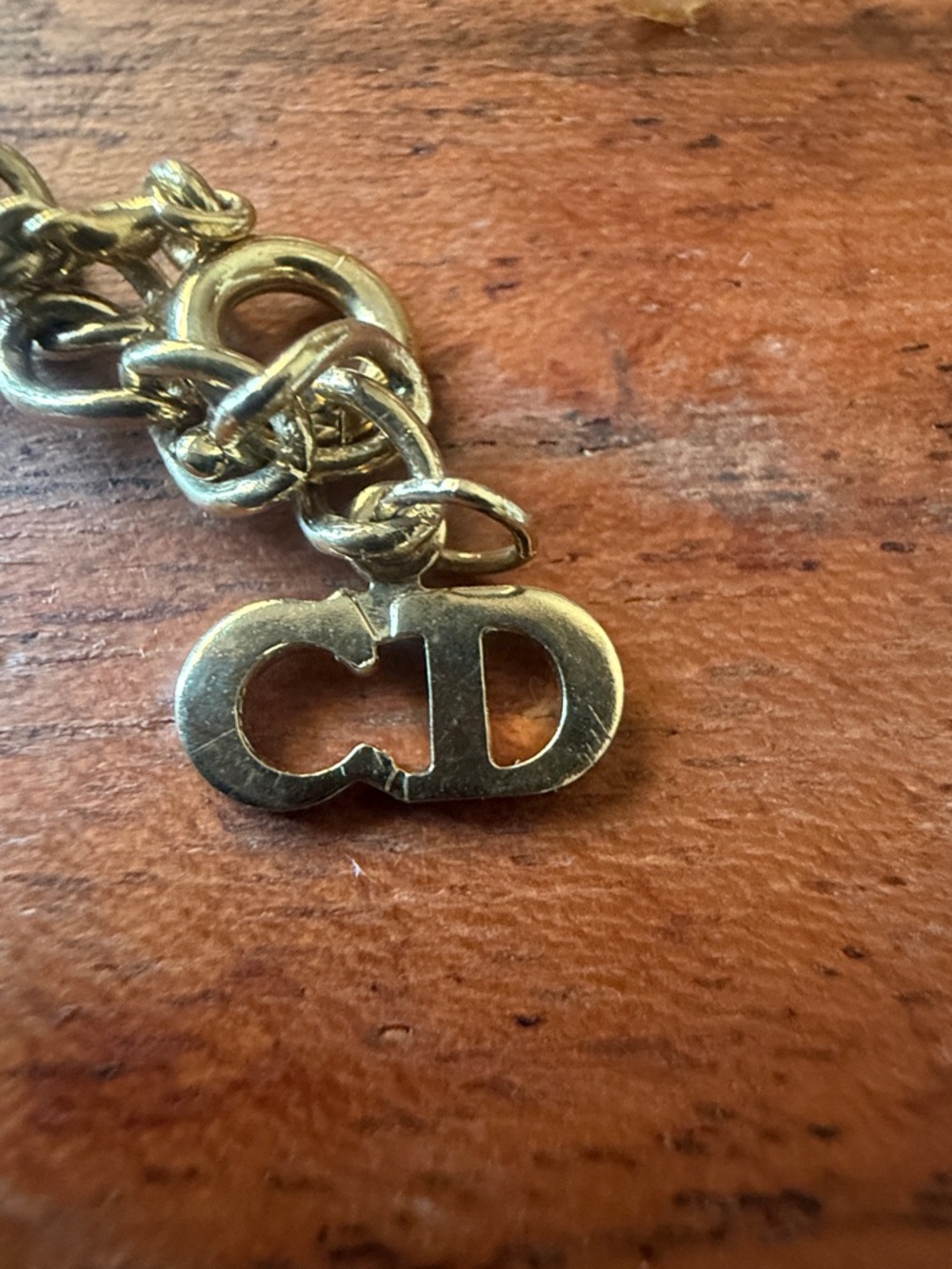 Christian Dior Gold Plated Heart Pendant Necklace with Clear Crystals - Picture 14 of 15